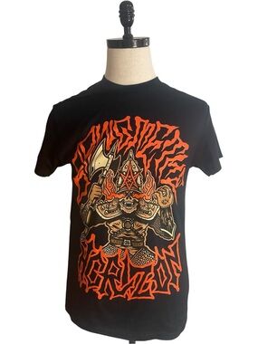 Bring Me The Horizon "Warrior" Black T-Shirt Black Orange